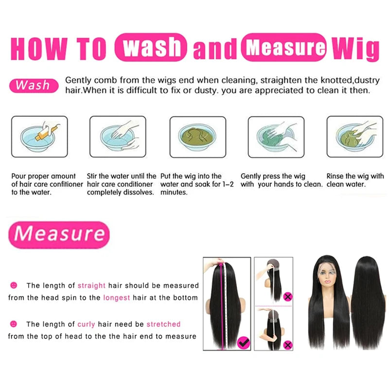 Bone Straight Lace Frontal Human Hair Wig for Women
