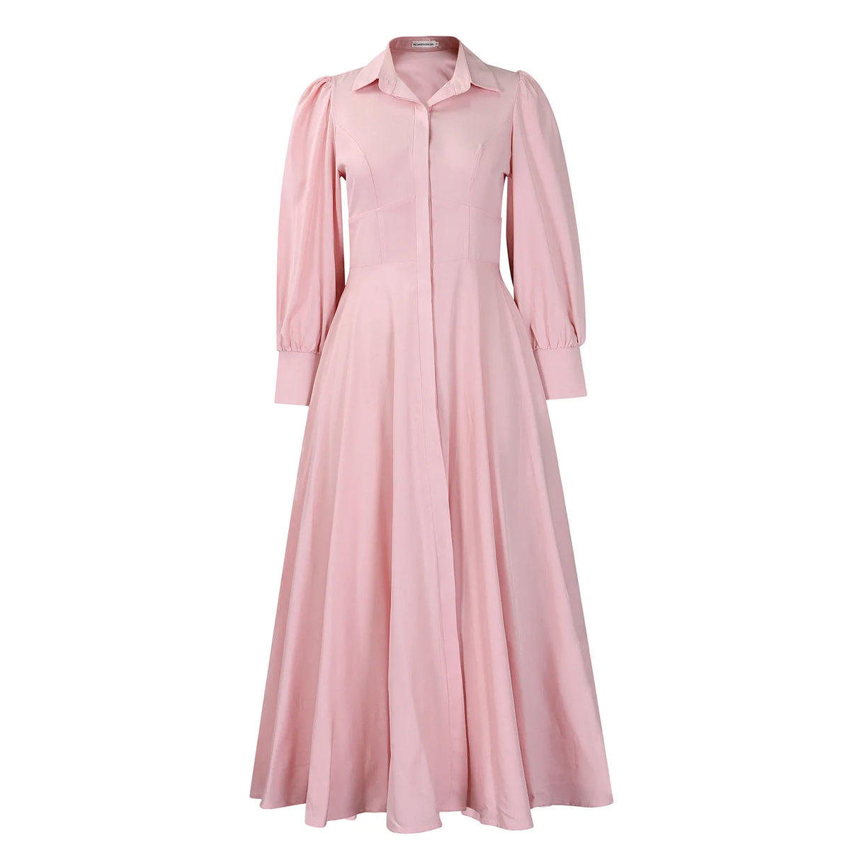 Plus Size V-Neck Long Sleeve Ankle-Length Dress for Women