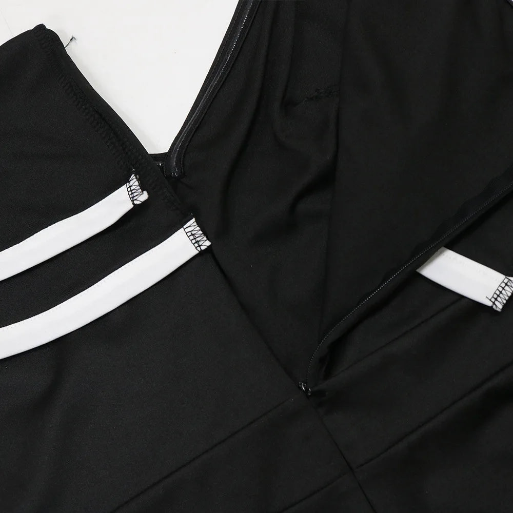 CM.YAYA Women V-neck Off Shoulder Ruffles Wide Leg Jumpsuits 2024 Summer Fashion Sexy Party Playsuit One Piece Suit Rompers