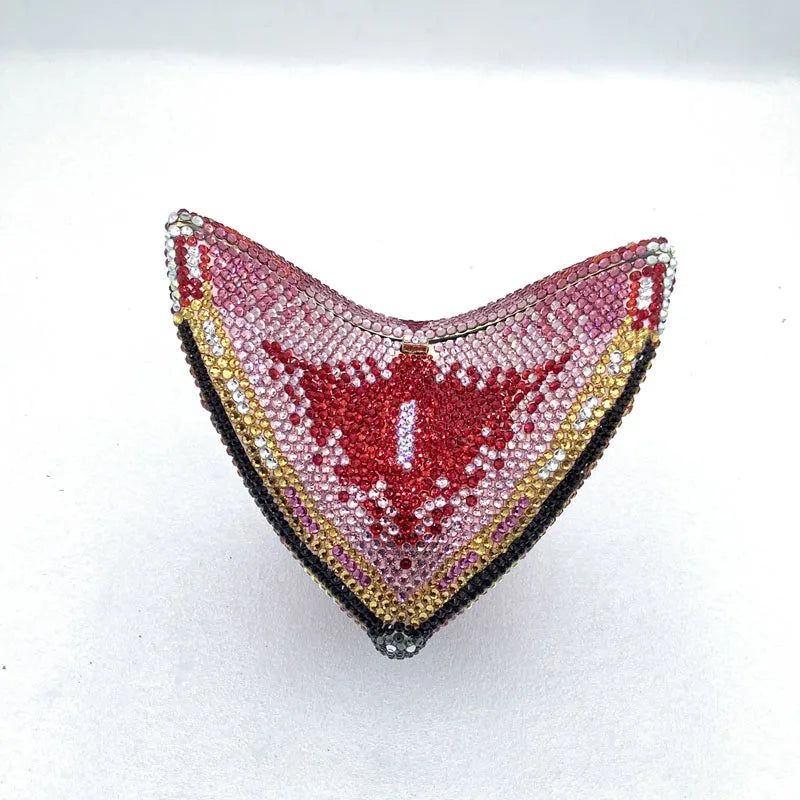 XIYUAN Butterfly Shaped Crystal Evening Bags Women Luxury Sparkling Rhinestone Clutch Purse Wedding Party Bridal Handbag Diamond