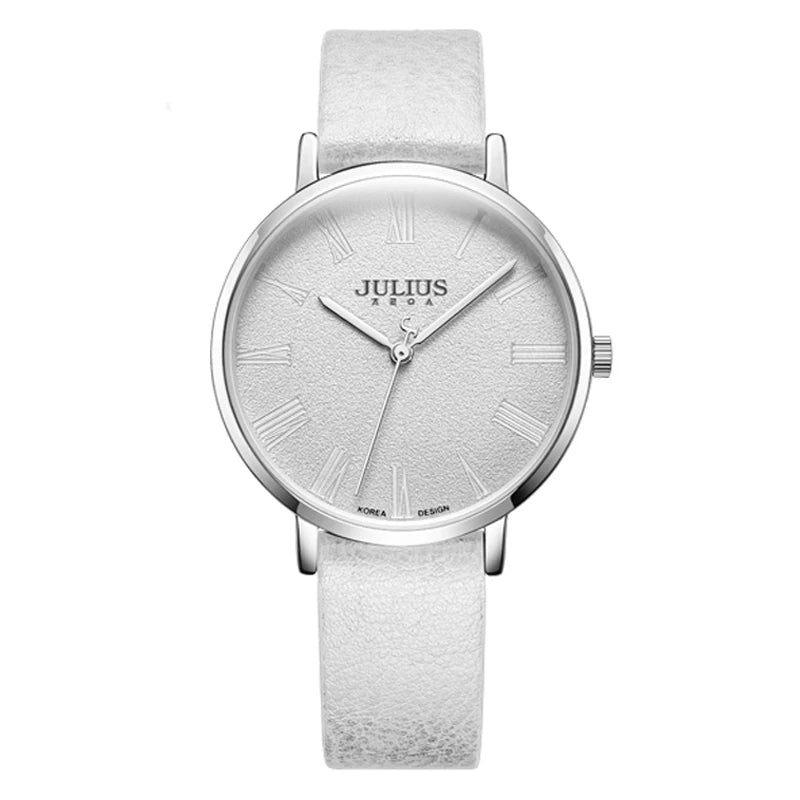 Julius Lady Women's Watch Japan Quartz Elegant Classic Fashion Simple Hours Bracelet Real Leather Girl Birthday Gift No Box