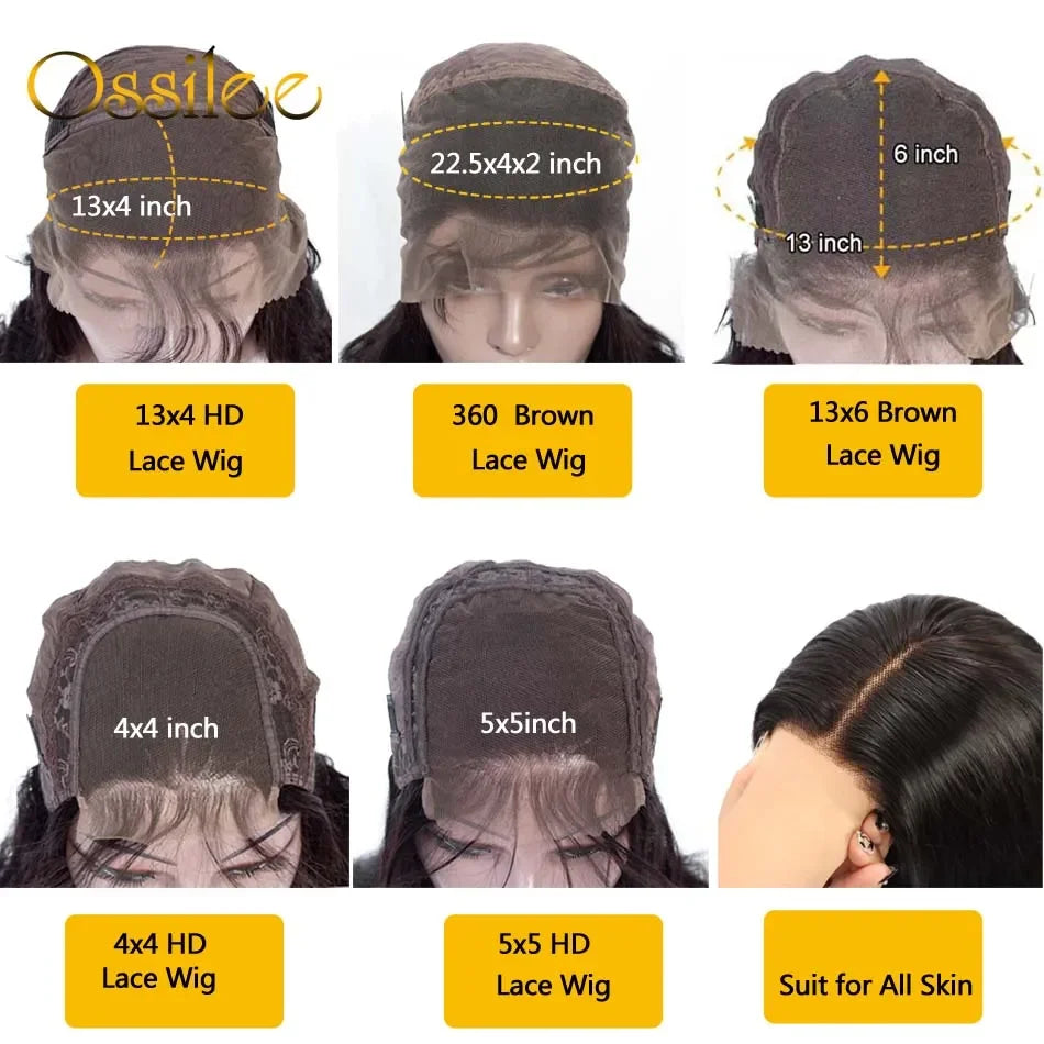 Pre Cut Lace Wig Human Hair Ready to Wear Transparent 13x4/13x6 Lace Front Human Hair Pre Plucked Pre Cut 5X5 Lace Closure Wig