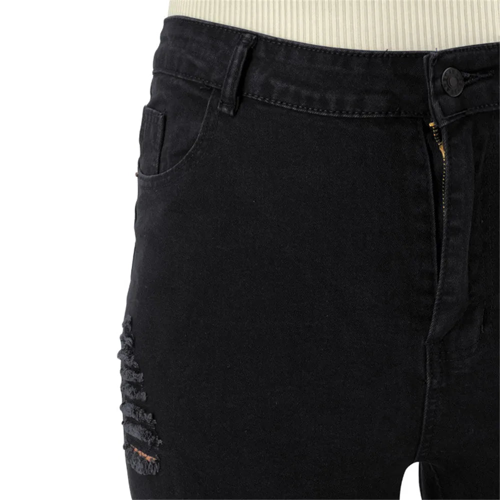 Wmstar Plus Size Jeans Women Bodycon Stretch Solid Pockets High Waist Fashion Denim Flared Pants 2022 Wholesale Dropshipping