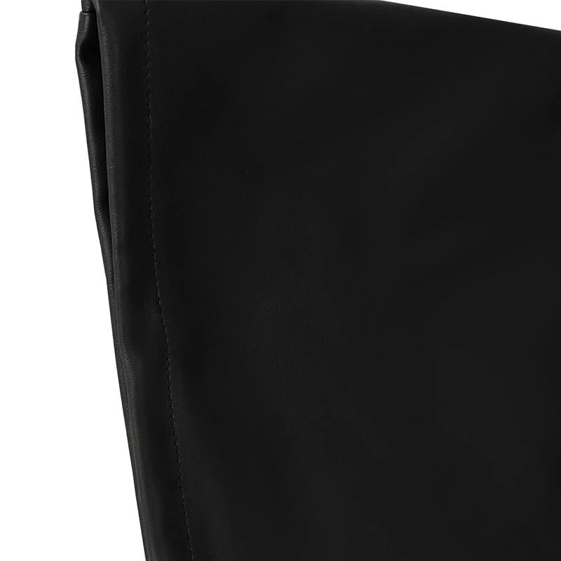 Summer New Women's Dresses Sexy Black PU Leather Mini Elegant Bodycon Club Birthday Party Dress Female Fashion Dresses Clothing