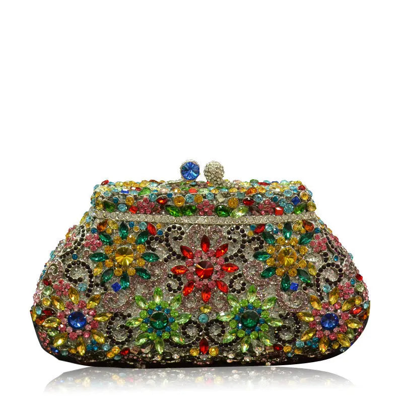 Rhinestone Chain Mini Evening Clutch Handbag for Women