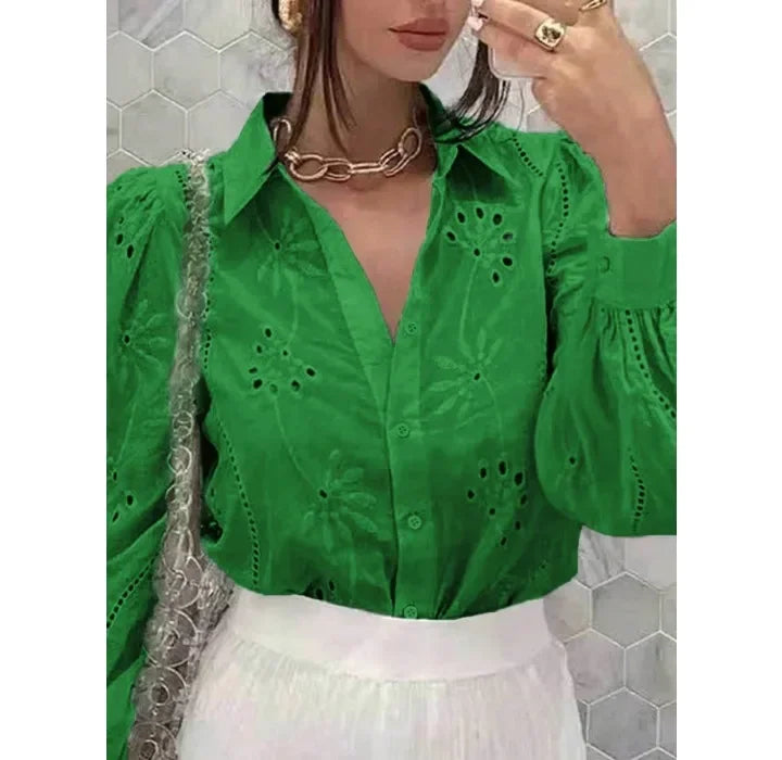 Sexy Pink Women Tops Single Breasted Solid Color Long Sleeved Collar Cardigan Shirt for Female Streetwear 2024 Autumn/Winter New