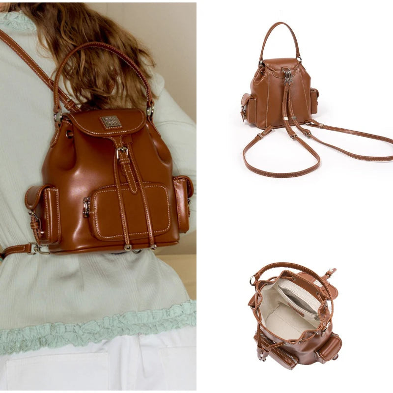 Brand Luxury Genuine Leather Backpack Large Capacity Versatile High-end Backpack Texture Fashion Travel Backpack Messenger Bag