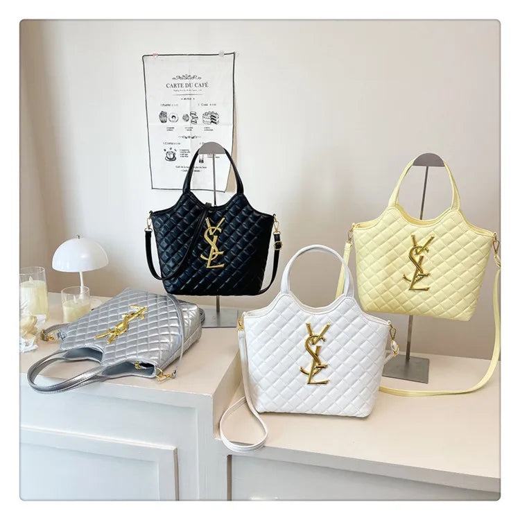2025 Spring New Style Large Women's Bags, Letter-patterned Large-capacity Tote Bags, Underarm Bags, Fashionable and Versatile