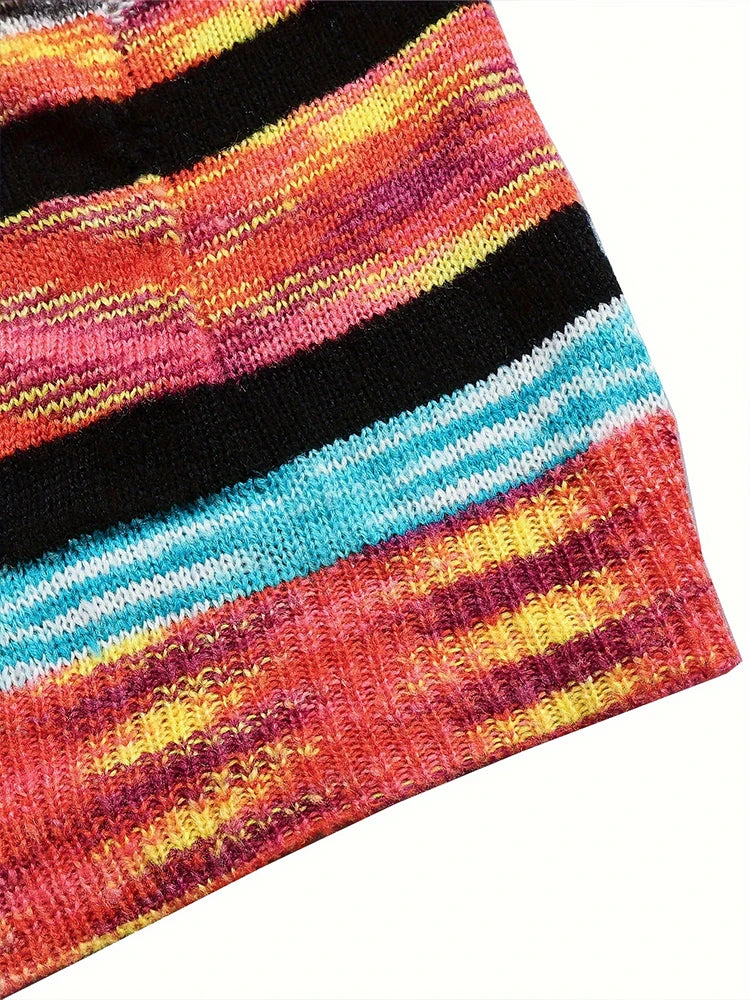 Women's Casual Cardigan Colourful Image Loose Long Sleeve Knitted Sweater Spring and Autumn Best Choice