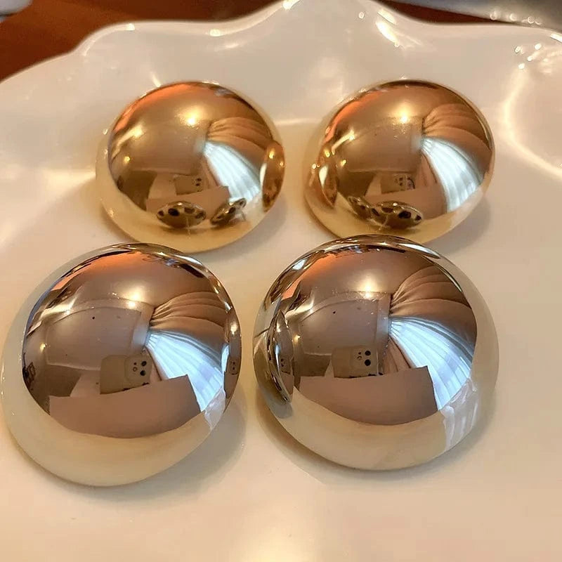 Metal Round Earrings Exaggerated Fashionable Style Geometric Jewelry Wholesale Girl