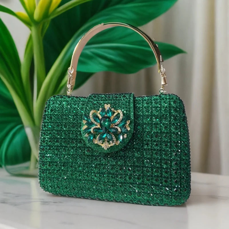 XIYUAN Lady Crystals Evening Bags Women 2024 Sparkling Diamond Evening Handbags Metal Clutch Purses And Handbag Wedding Purse