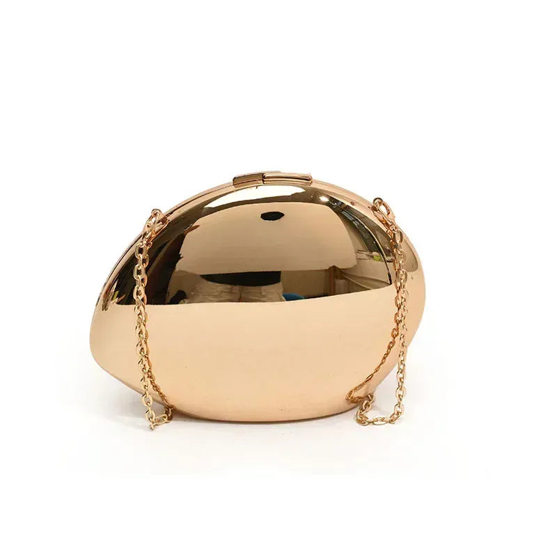 Acrylic Shell Clutch Metallic Shine