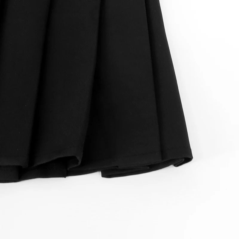 Sexy Sweet Mini Skirt Women Summer New Streetwear Fashion Black Pleated Skirt Solid Casual Club Elegant Party Short Skirt Lady