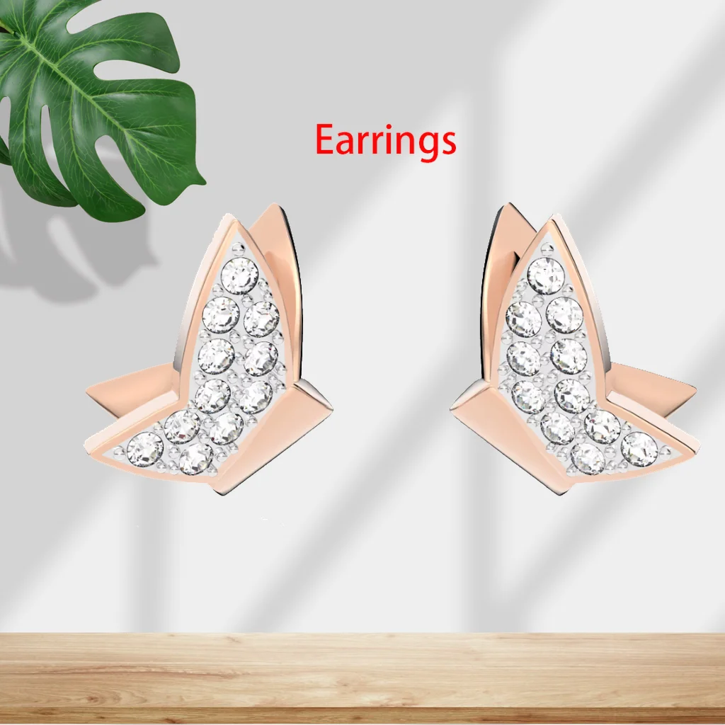 Crystal Necklace And Earring Set