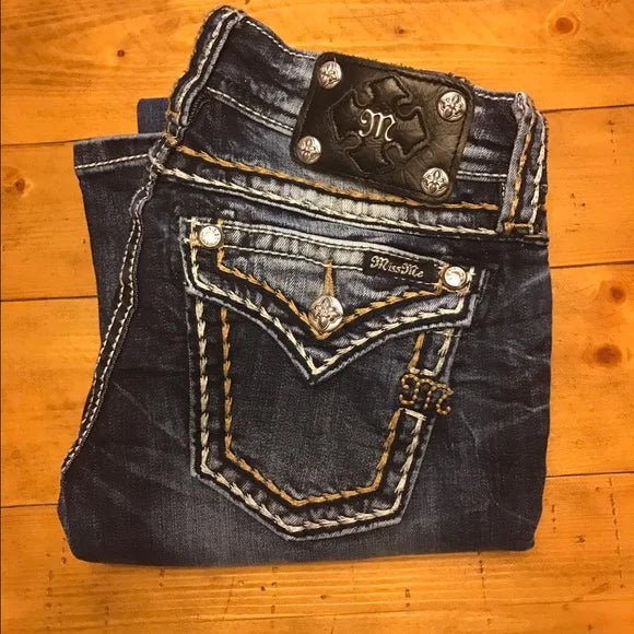 Y2k 2000s Retro Trend Brand Women Slim Jeans Gothic Vintage Wash Blue Denim Pants Embroidery High Waist Harajuku Women Clothing