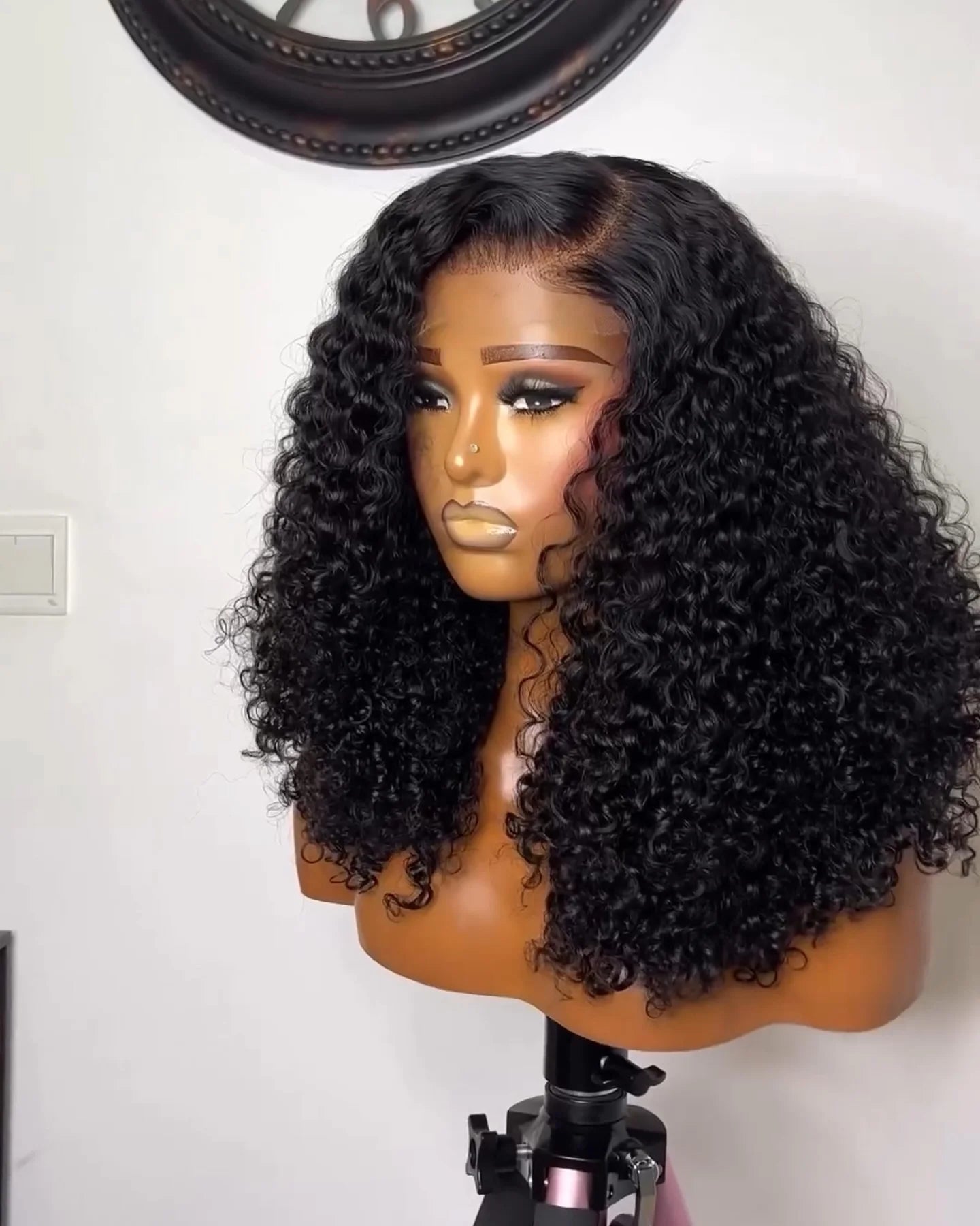 Short Bob Blunt Cut Jerry Curly 13X4X1 Lace Front Wigs Synthetic Wig Preplucked With Baby Hair Bleached Knots Glueless Wig Party