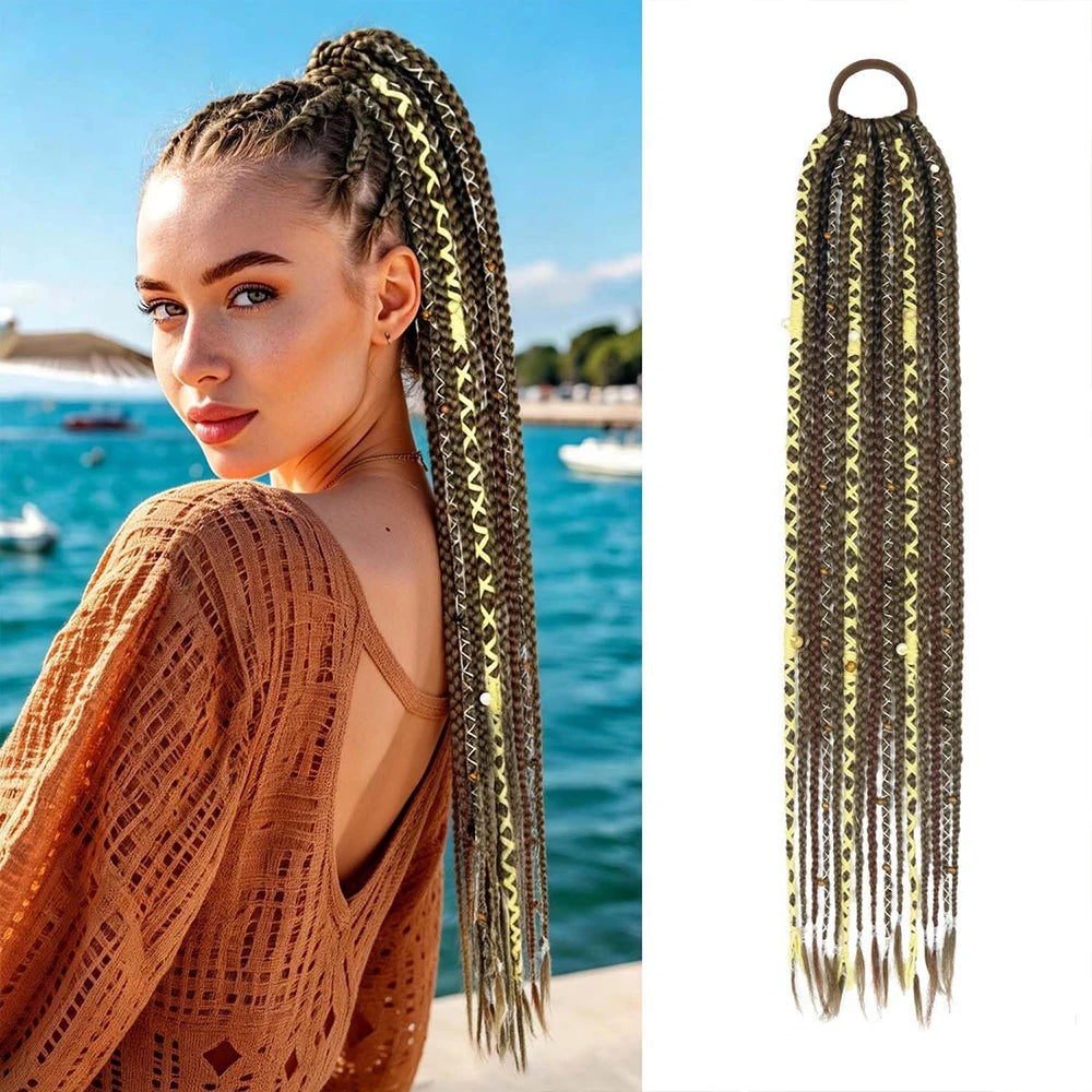 Handcrafted Boho Braided Ponytail Extension For Women
