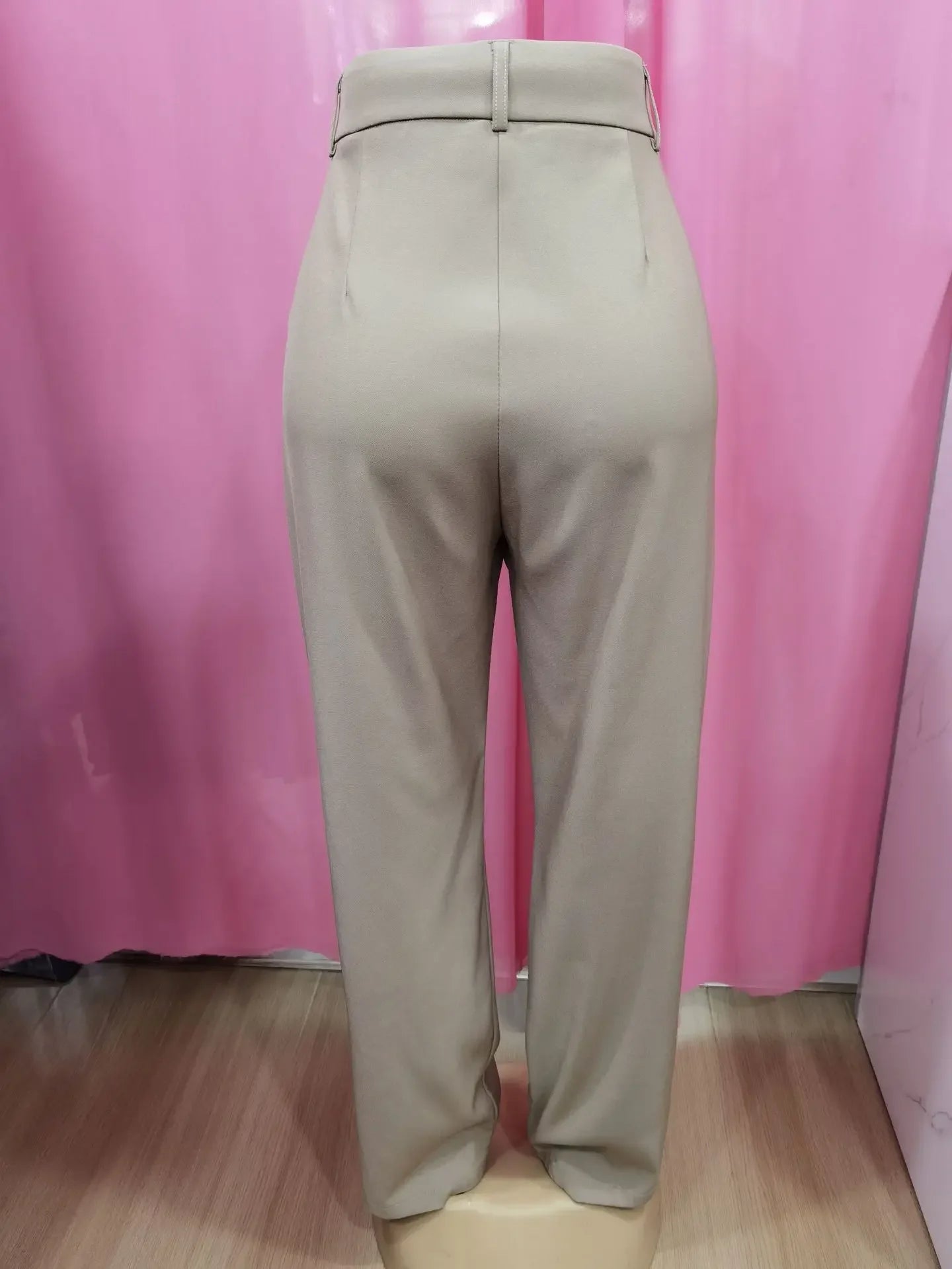 Elegant Pure Color Draped Wide Leg Suit Pants for Women High Waist Long Trousers Fashionable Business Casual Loose Fit