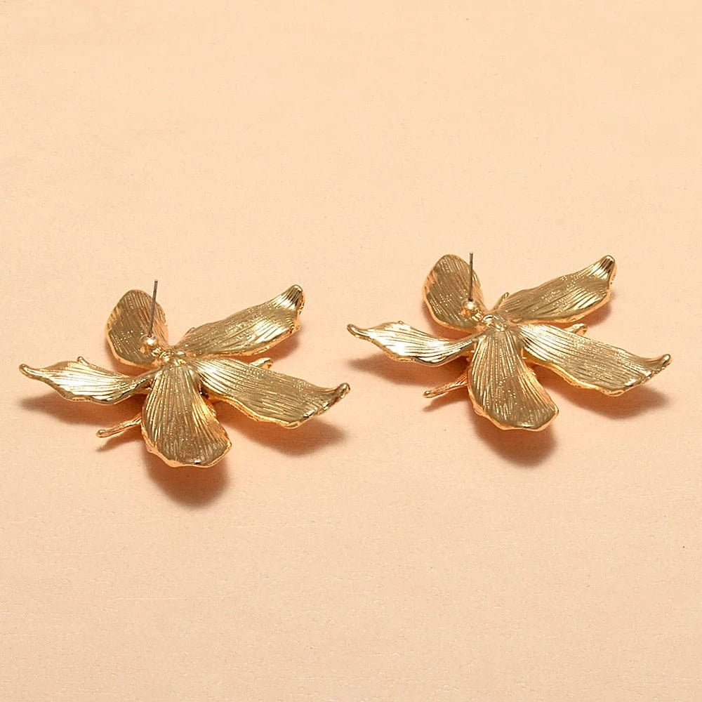 Classic Piercing Earring Double Layered Flower Earrings Popular Women's Accessories Wholesale Trendy Jewelry
