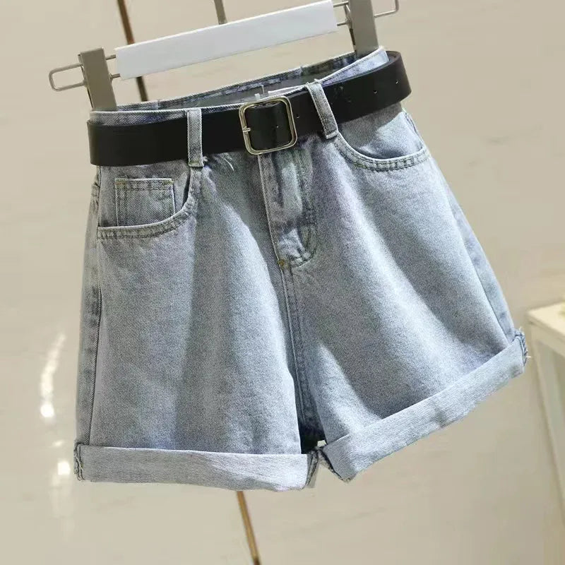 Irregular Hem Patchwork Denim Mini Skirt