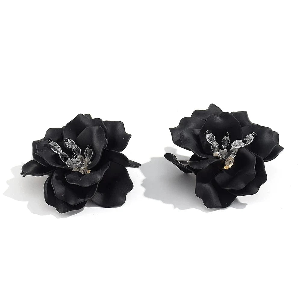 Exaggerated Ethnic Handmade Flower Drop Earrings Bohemian Acrylic Lovely Earrings High Quality Statement Female Jewelry