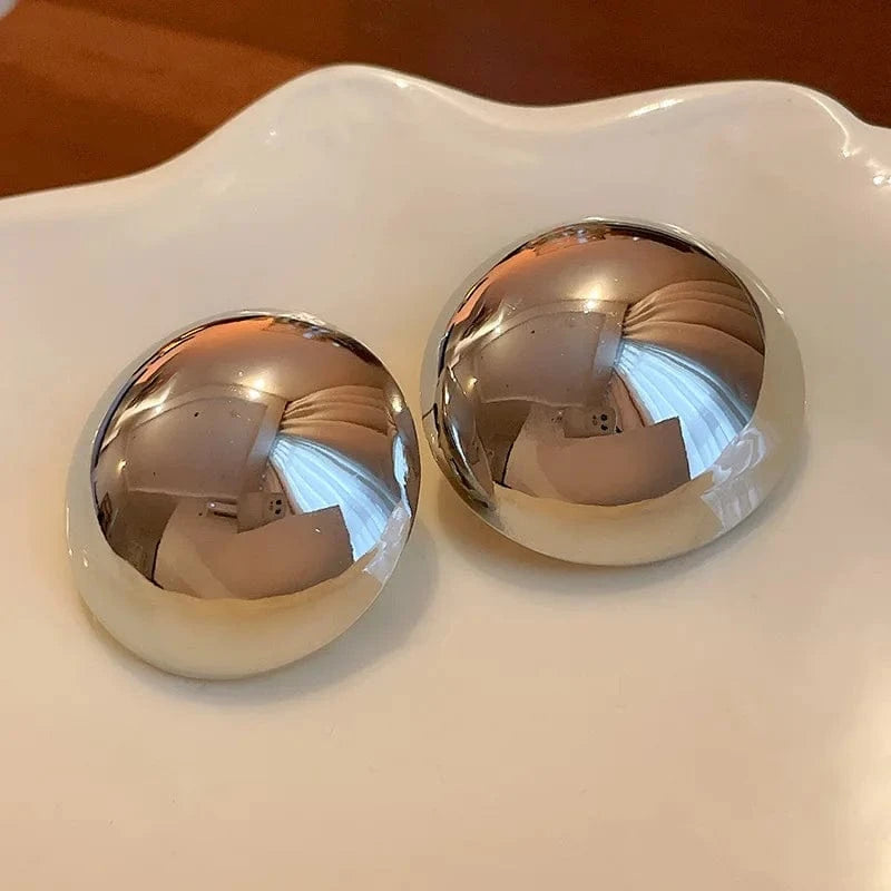 Metal Round Earrings Exaggerated Fashionable Style Geometric Jewelry Wholesale Girl