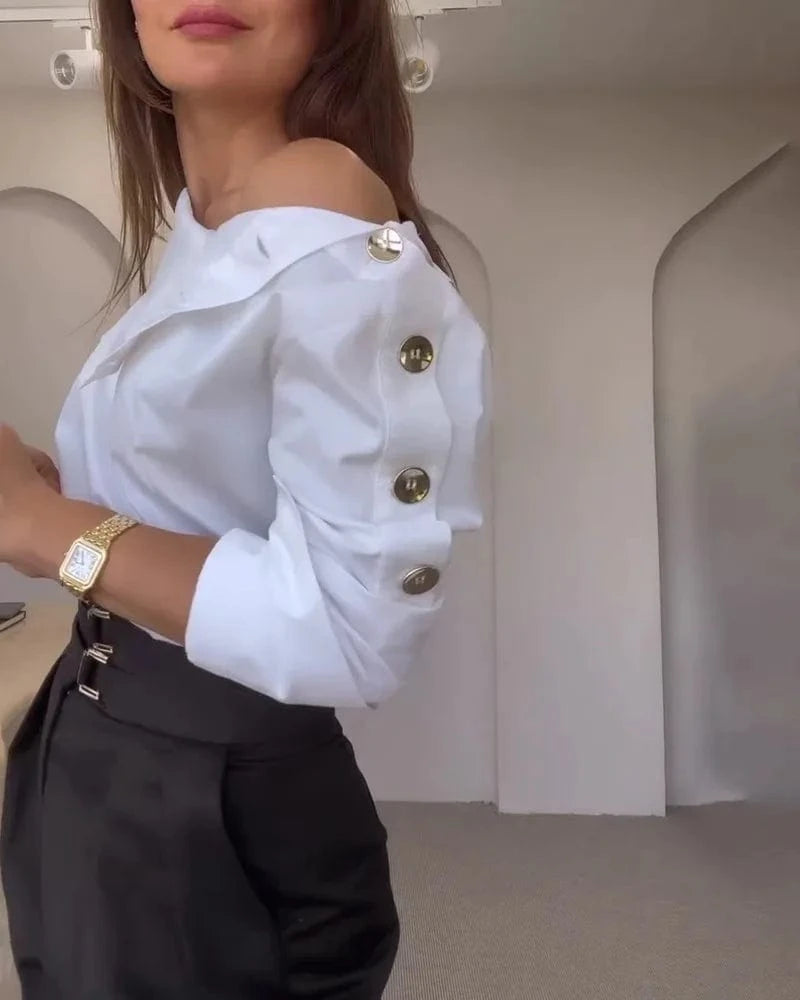 New Fashion Shirt For Women Women 2025 Casual Long-sleeve Button Women's Blouse Spring Chic White Tops Office Shirts Female