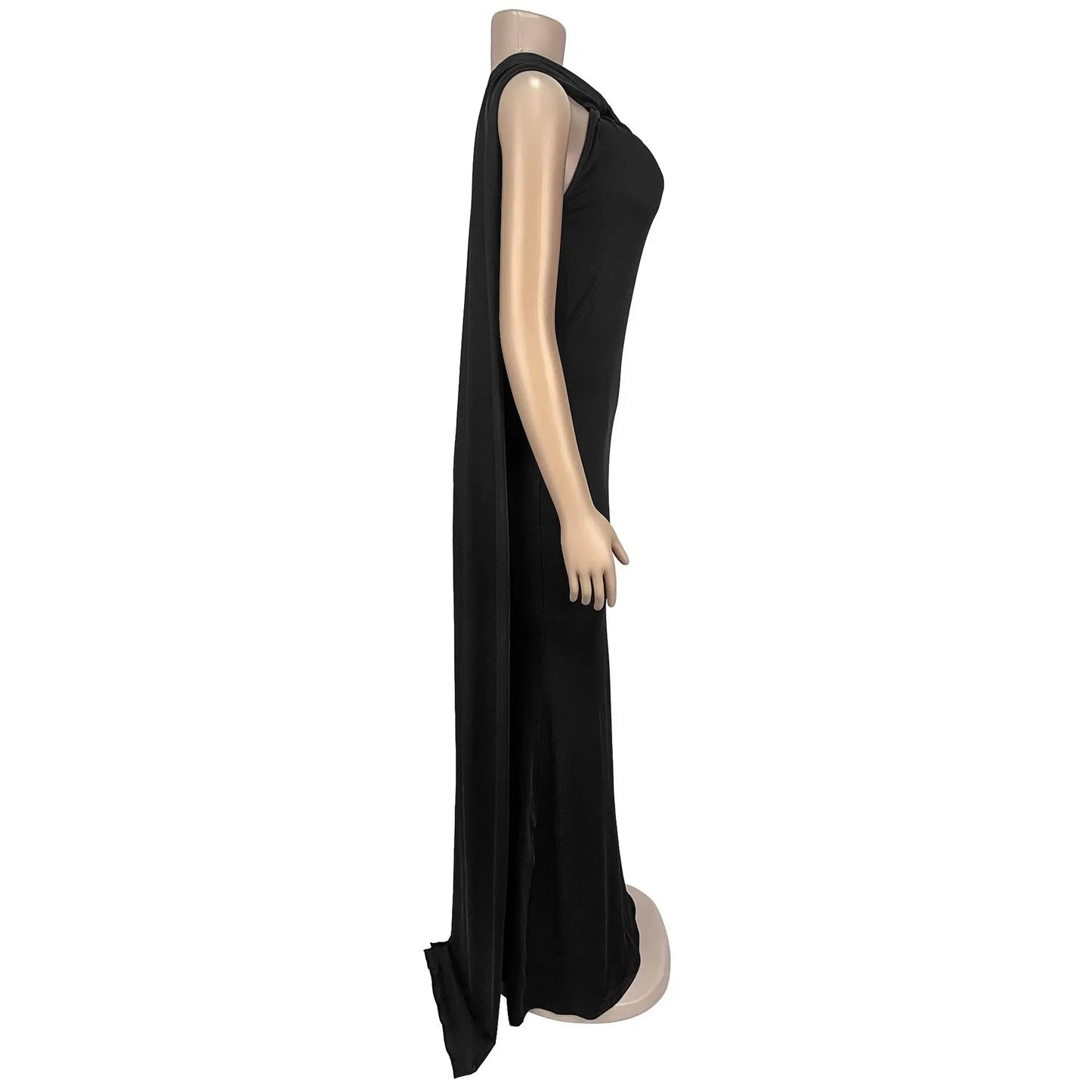 Elegant Satin Ribbon Party Long Dress Women Black Off Shoulder Sleeveless Slim Female Dresses 2025 Summer Lady Evening Robe New