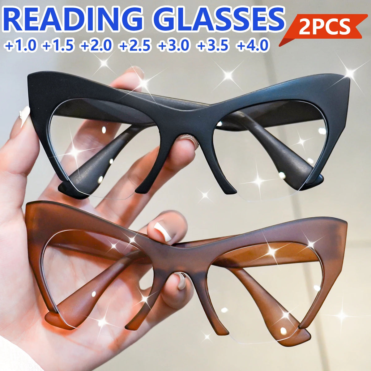 Retro Cat Eye Large Frame Reading Glasses for Women