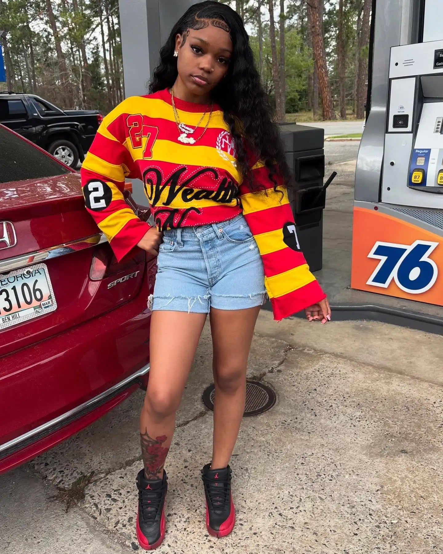 American Classic Letter Patchwork Stripe T Shrits Men Women Hip Hop Y2k Harajuku Street Long Sleeved TShirt Trend Oversized Tops