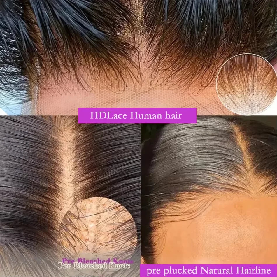 Straight Short Bob Wigs 13x4 Human Hair Lace Frontal Wigs 200% Remy Pre Plucked Transparent Lace 4x4 Short Bob Wigs For Women