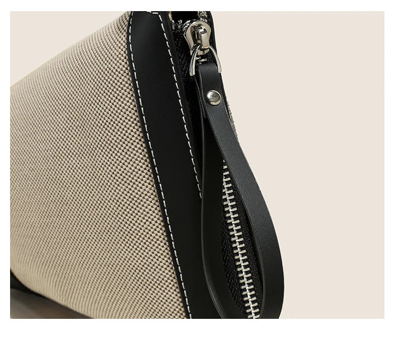 2024 Genuine leather Canvas Crossbody Women's Bag Bucket Bag Autumn Winter Ladies Designer Luxury Brand Lightweight Small Bag
