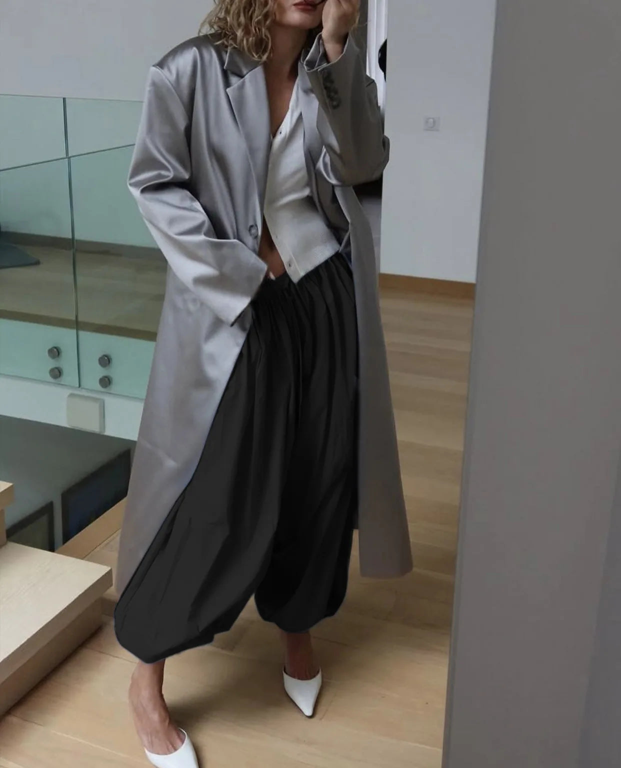 Tossy Summer Fashion Pocket Bloomers Female Trousers Pleated Loose High Waist Patchwork Bandage Streetwear Wide Leg Women Pants
