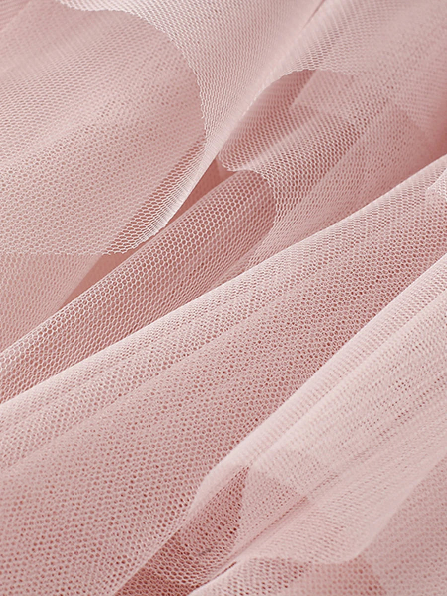 Women Tutu Tulle Skirt Elegant High Waist Mesh Tiered Layered Half Skirt Female Prom Party Midi Skirt for Summer Fairycore Y2K
