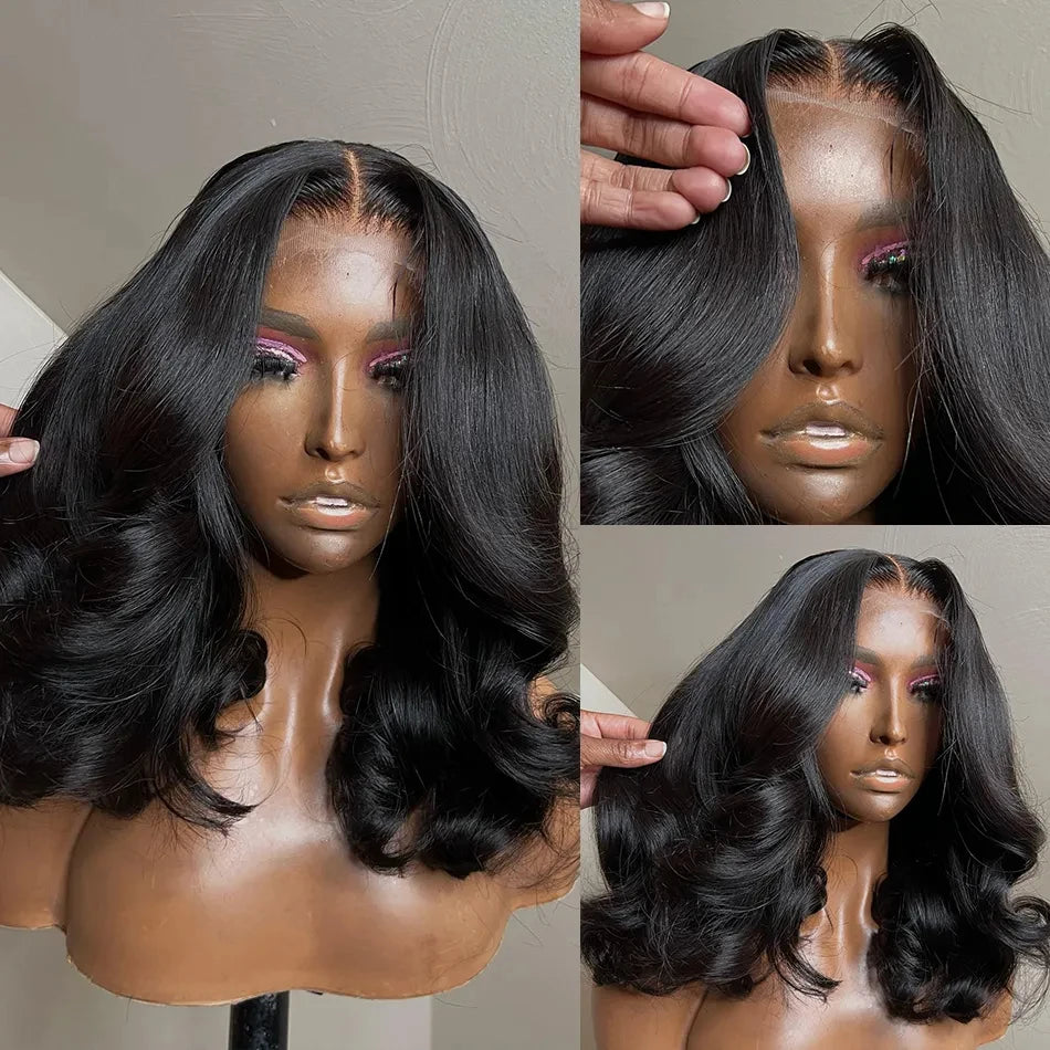 Short Bob Wigs Human Hair 100% Body Wave Lace Front Human Hair Wig Short HD Lace Wgs For Women Pre Plucked 4x4 5x5 Closure Wig