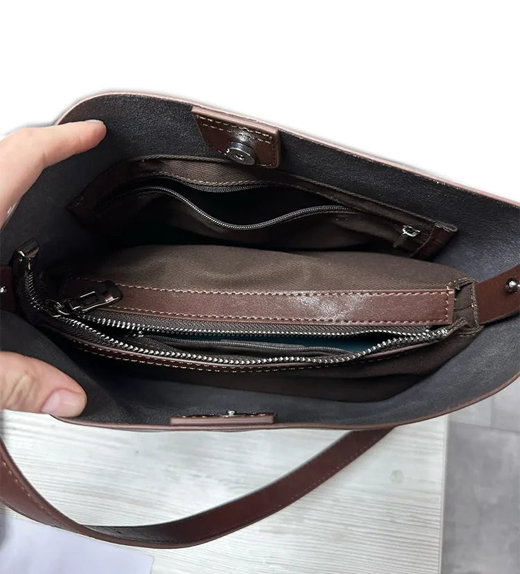 Women's Cowhide Genuine Leather Bag Ladies High Quality Luxury Designer Handbag Fashion Crossbody Bags Female Shoulder Bag Lady