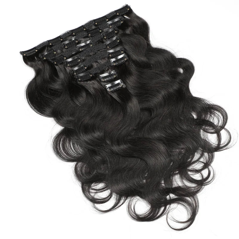 Clip in Hair Extensions 613 Blonde Body Wave 8-26 Inches Brazilian Virgin Remy Human Hair High Quality Natural Style Full Head