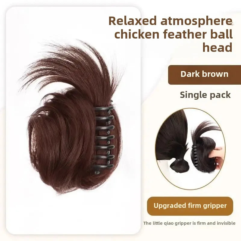 Realistic Hair Extensions Hair Bands Bun Maker Hair Clips Fake Hair Low Ponytail Holder Fake Hair Bundles Hair Accessories