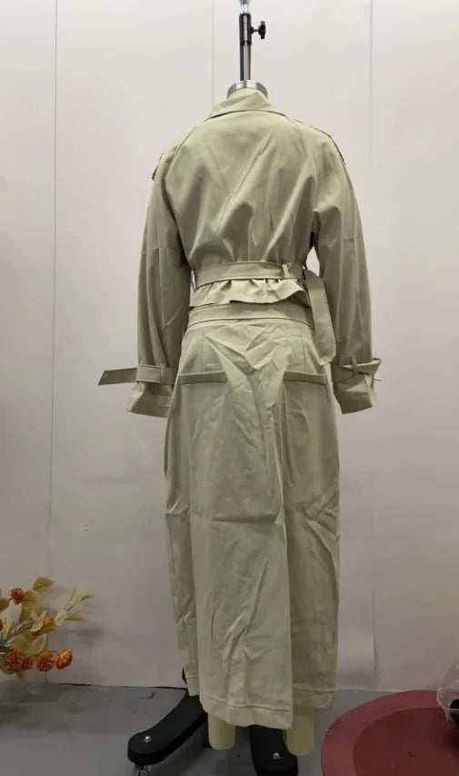 Two Piece Set Women Dress Sets Belt Midi Skirts Cardigan Coats Suits A Line Loose Fit Casual Frock Skirt Office Lady Spring
