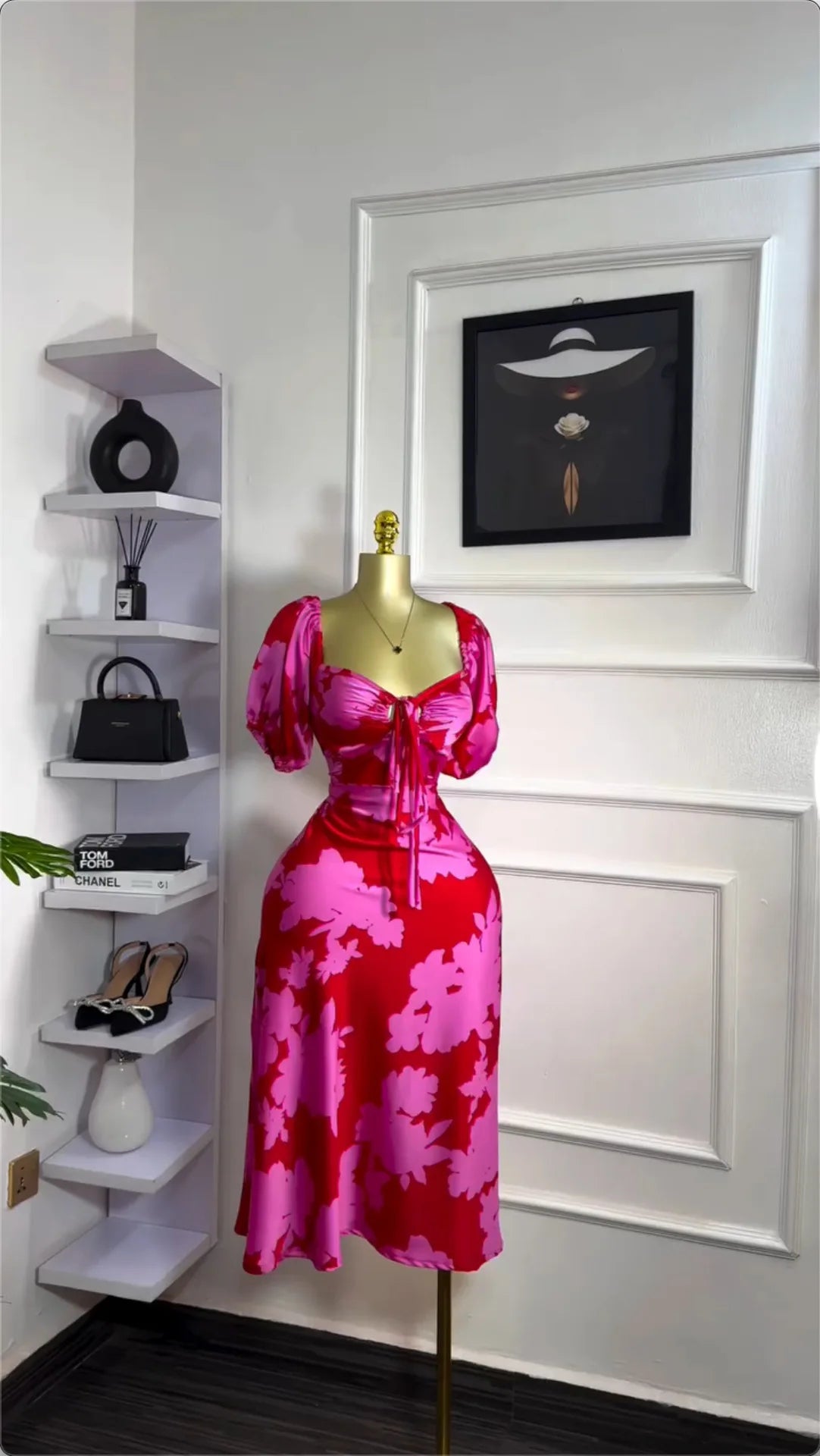 CM.YAYA Women Floral Printed Lantern Half Sleeve Tie Up Long Maxi Dress 2025 Birthday Evening Sexy club Party Dresses Vestidos