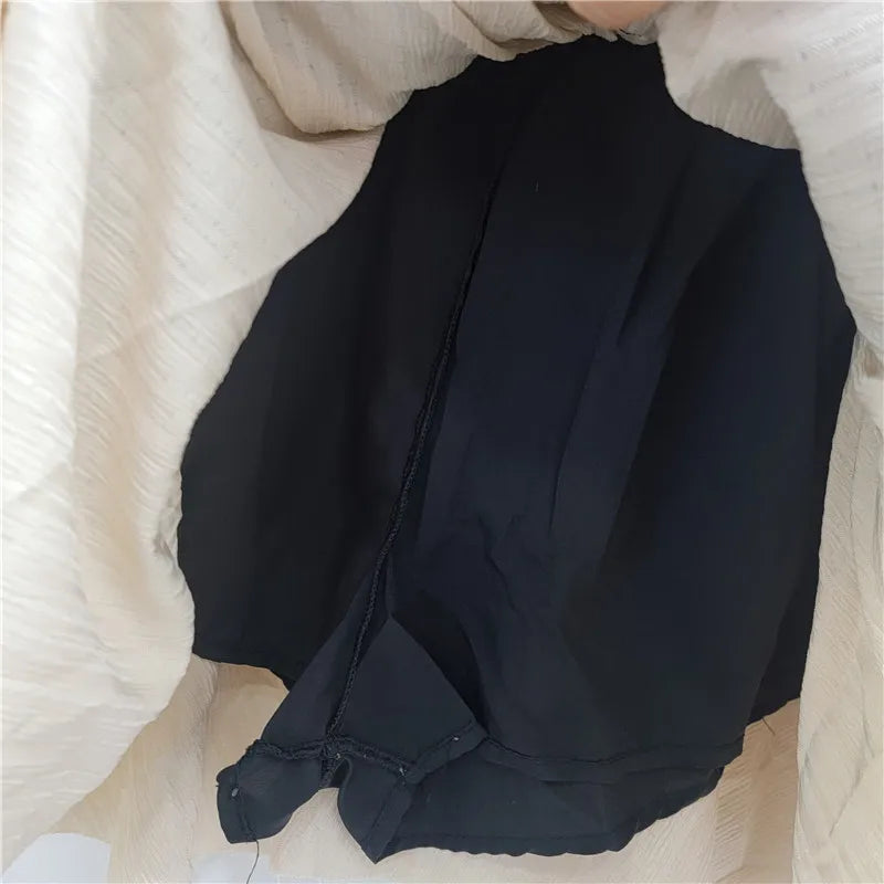 YEAE trendy fashion women's patchwork denim pleated skirt 2024 autumn new high waist strap design A-shaped skirt women