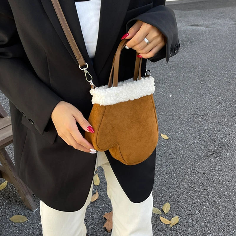 Christmas Boots Messenger Bag Creative Fashion New Retro Glove Bag Messenger Bag Mobile Phone Bag Frosted Suede Cute Gift Wallet