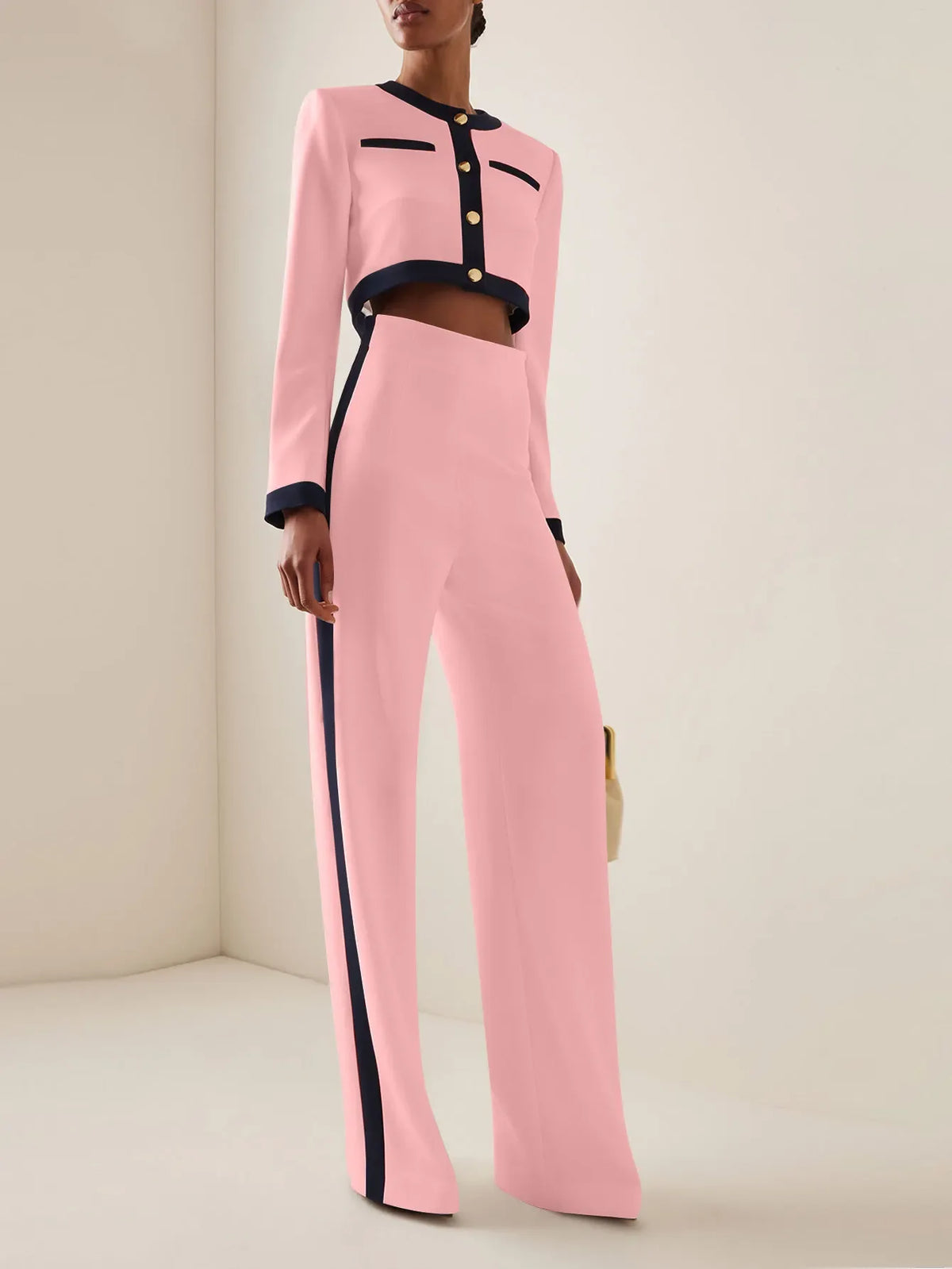 Elegant Long Sleeve Blazer and Trousers Suit Set for Women