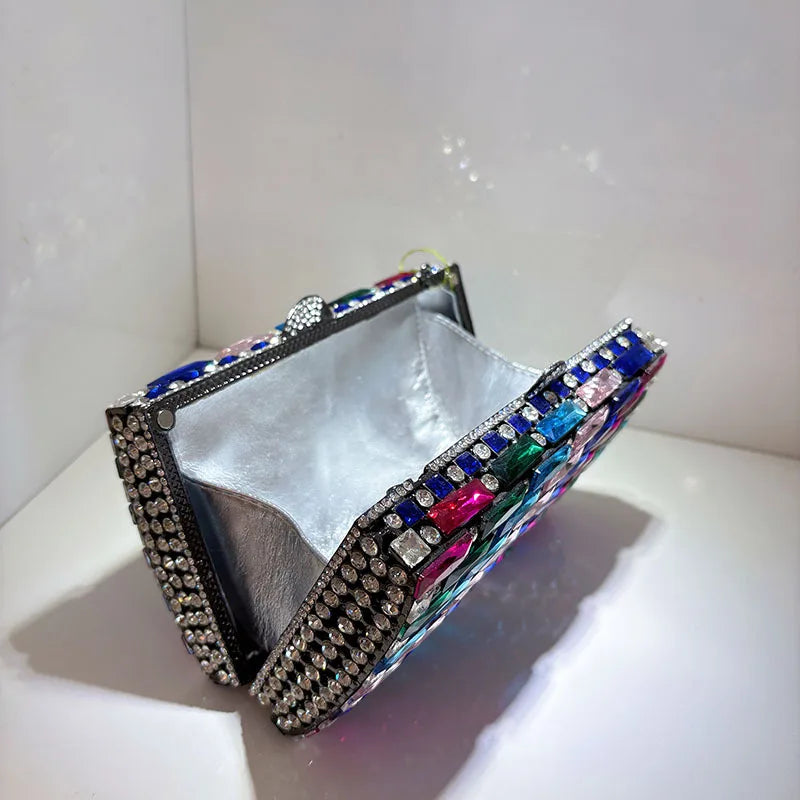 Luxury Rhinestone Evening Clutch Shoulder Bag for Women