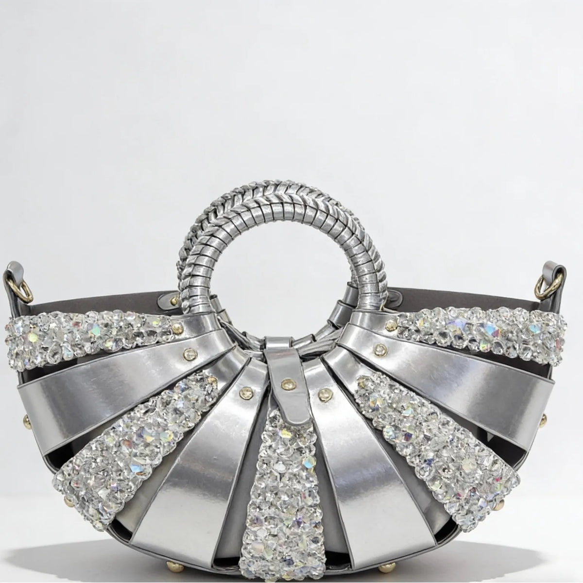 Diamond Embellished Shoulder Crossbody Bag for Women