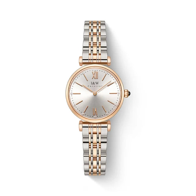 Montres Femmes CARNIVAL Brand Fashion Watches Ladies Luxury Girls Rose Gold Quartz Wrist Watch for Women Waterproof Reloj Mujer