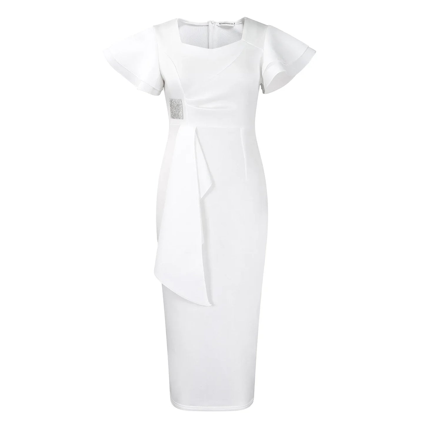 Elegant Pure Color African Style Wrap Dress D3310 New Fashionable Transoceanic Dress with Lace Trim Elegant African Dress