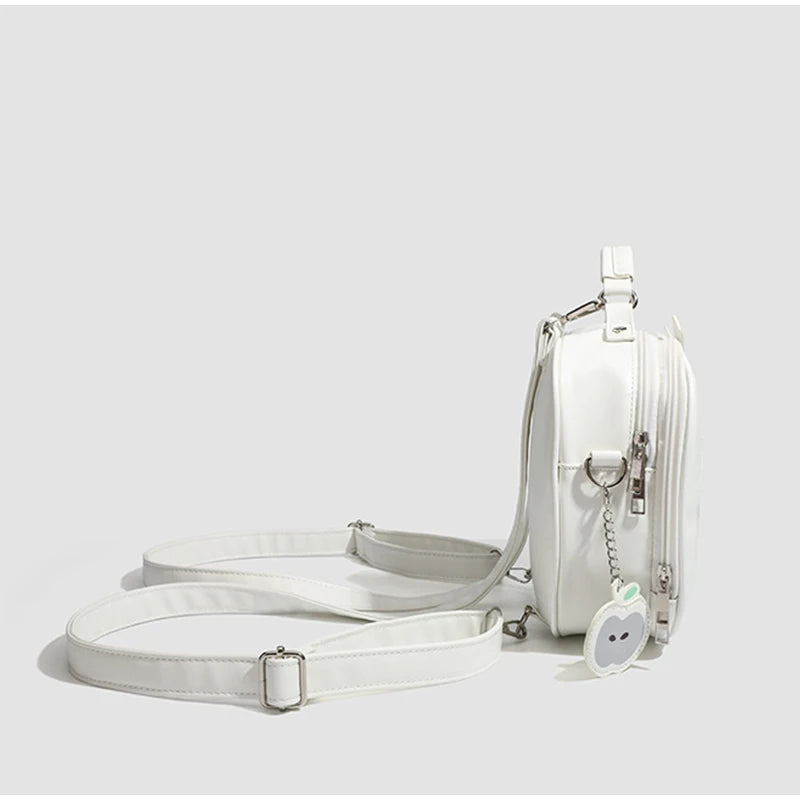 Women's multifunction handbag cute sweet apple shape fashion design large capacity handbag  new versatile niche transparent bag