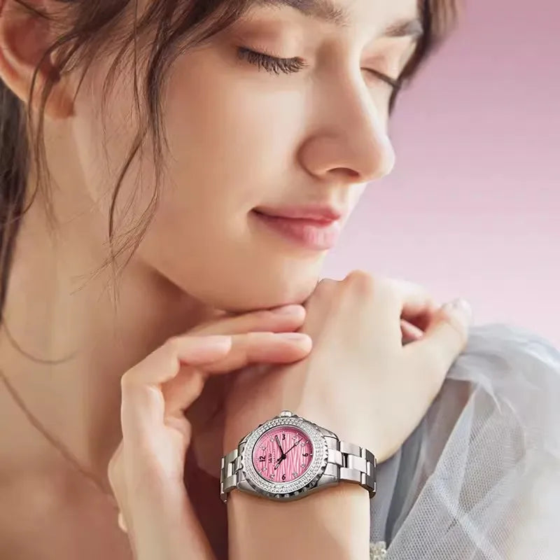 CARNIVAL Woman Fashion Quartz Wristwatches Ladies Brand Luxury Rose Gold Silver Watches Waterproof for Women Relojes De Mujer