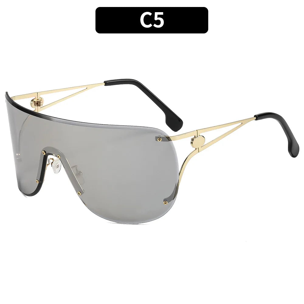 Oversized Shield Fashion Sunglasses